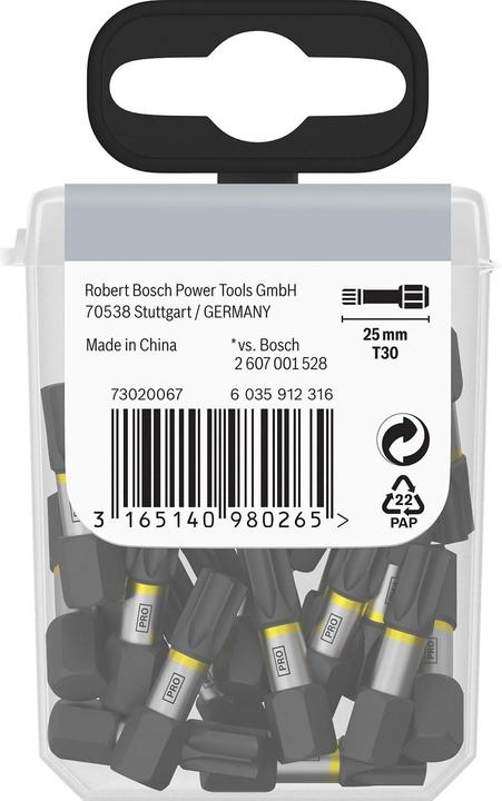 Produktbild Bosch Zubehör PRO Torx Impact Bit, T30, 25 mm, 25-tlg.