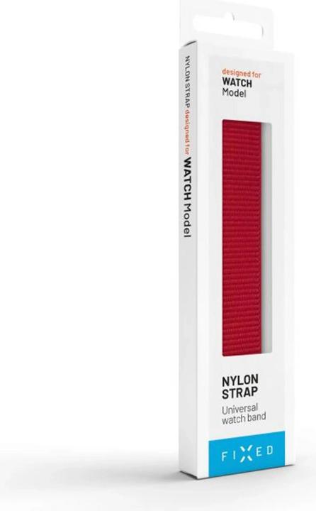 Produktbild Fixed Nylon-Sportarmband mit Schnellverschluss 20 mm für Smartwatch rot (20 mm, Nylon)