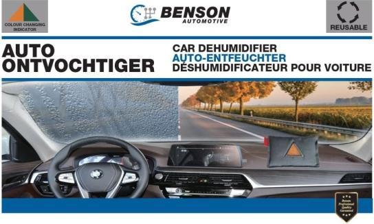 Produktbild Benson Auto Luftentfeuchter wiederverwendbar mit Feuchtigkeitsanzeige (3.00 l/24h)