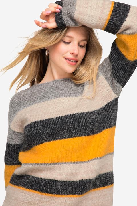 Produktbild Laurasøn Pullover, Ringelstrick, Wollanteil, Rundhals, Langarm (L)