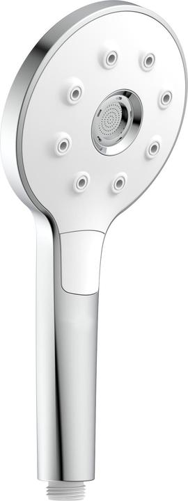 Schütte Shower head Bathroom PERUZZI Hand shower chrome white Water-saving seal 60840 (3 Beam types, 16 l/min)
