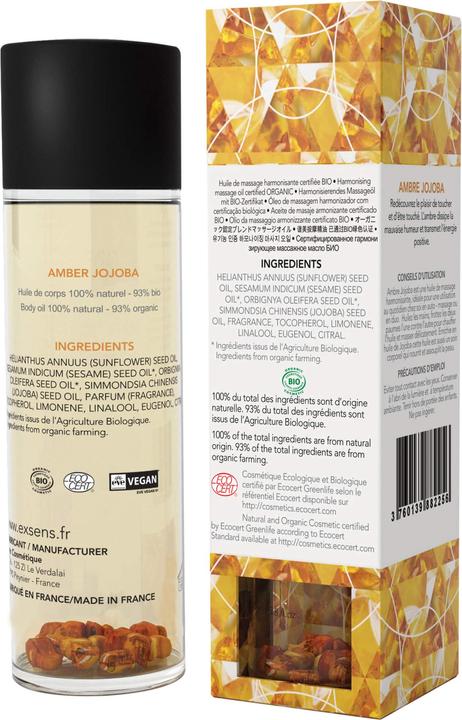 Voedingswaarden en ingrediënten Exsens Erotische Massageolie Jojoba (100 ml) (100 ml)