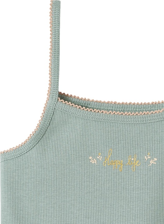 Immagine prodotto Vertbaudet Confezione da 3 top con spalline per bambina, a costine Oeko-Tex (116)