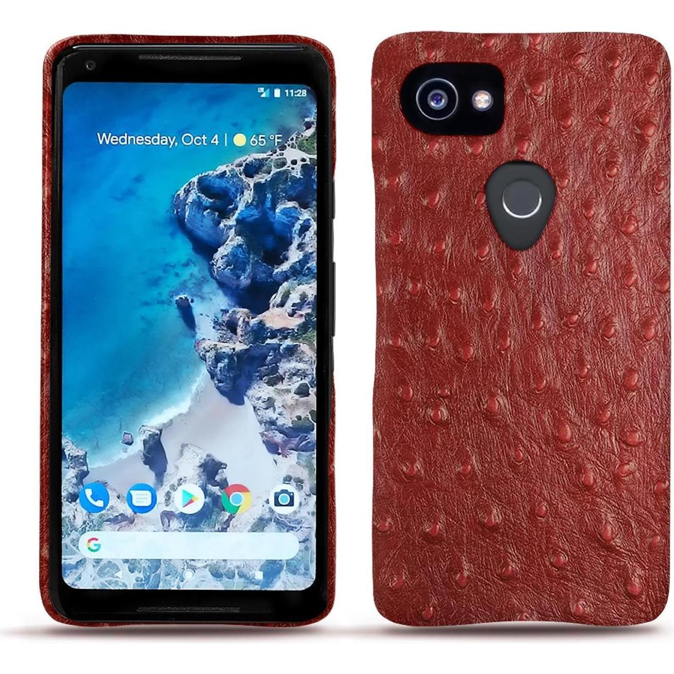 Noreve Lederschutzhülle (Google Pixel 2 XL), Smartphone Hülle, Rot