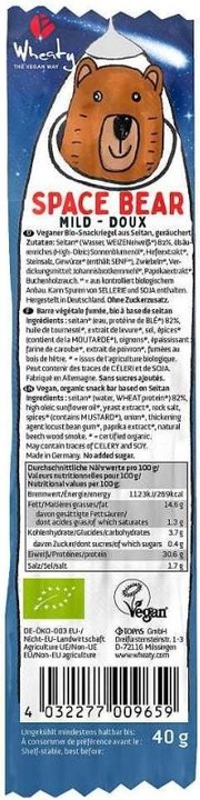 Immagine prodotto Wheaty Spacebar Space Bear Organic 40 g (40 g)
