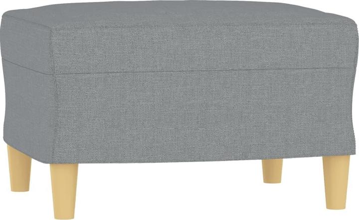 Produktbild vidaXL Sessel mit Hocker Hellgrau 60 cm Stoff,Farbe