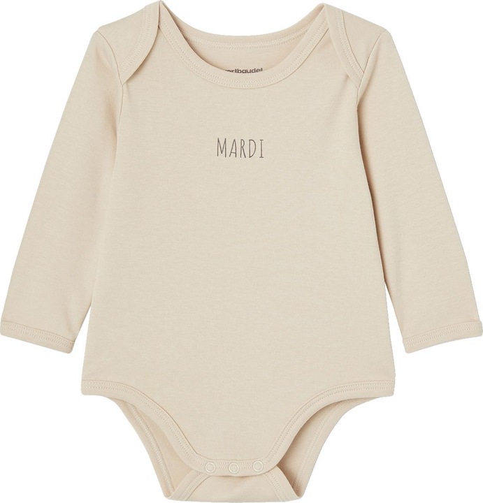 Image du produit Vertbaudet Lot de 5 bodies bébé manches longues à enfiler BASIC, coton bio (86)