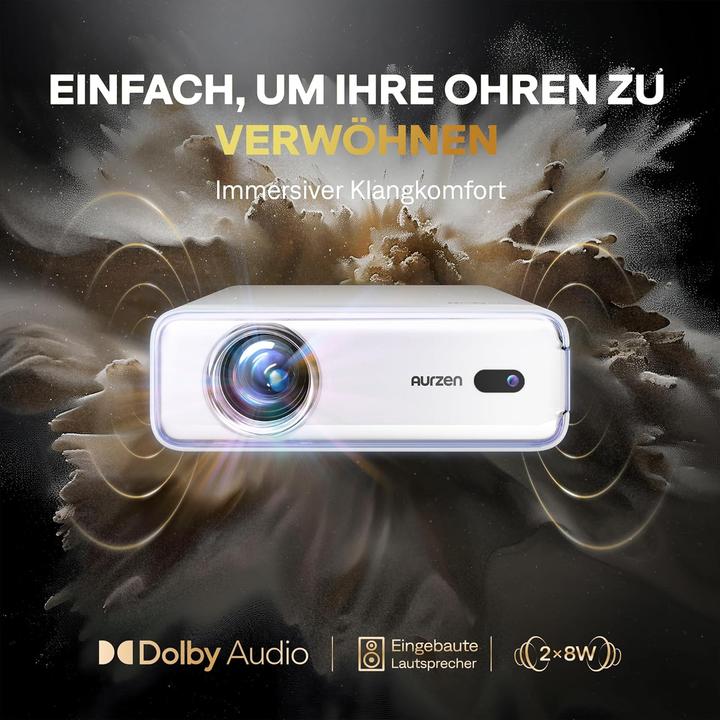 Actual product image Aurzen Eazze D1 Heimkino Beamer mit 4K Unterstützung (Full HD)