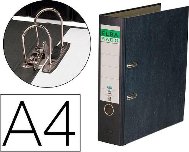 Actual product image Elba Folder rado 100081018 DIN A4 80mm cardboard black (100081018) (A4, 80 mm, 1 pcs.)