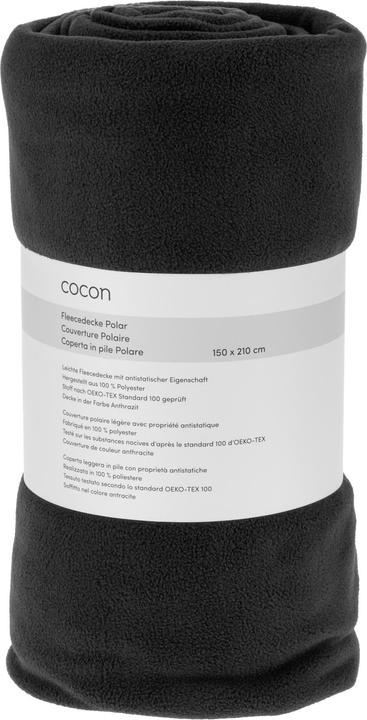 Produktbild Cocon Decke Fleece Polar 150 x 210 cm, Anthrazit (150 x 210 cm)