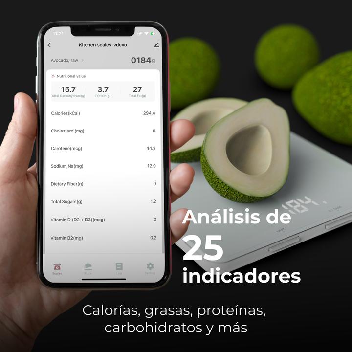 Actual product image Aeno smart kitchen scaleMin/Max load: /8kgDimensions: 8mmBluetooth version: 4.2PID: wuimqx21