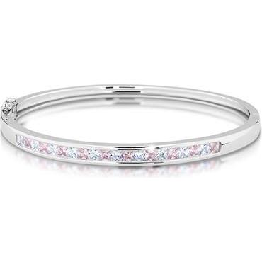 Modesi, Armschmuck, Luxury solid bracelet with colored zircons M01952