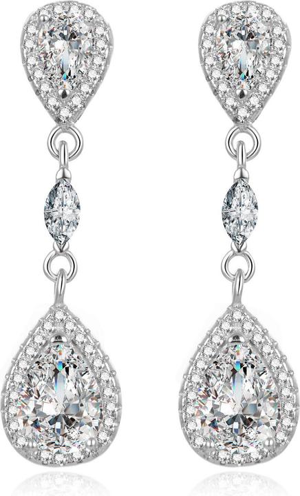 Produktbild Beneto Beautiful silver earrings with zircons AGUP864L (L)