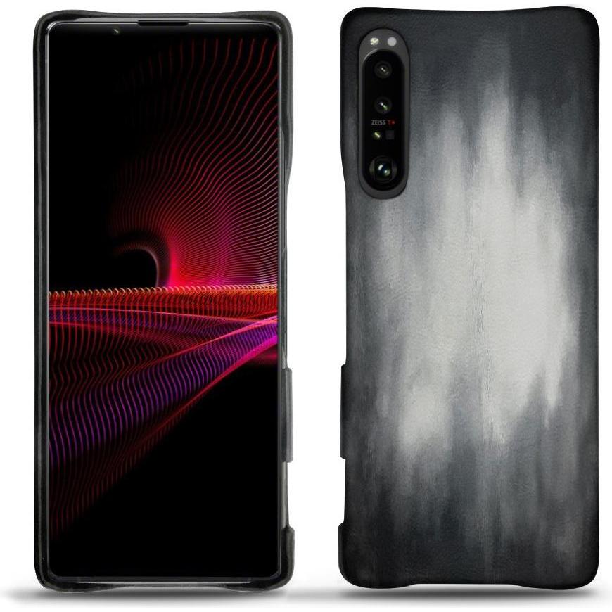 Noreve Lederschutzhülle (Sony Xperia 1 III), Smartphone Hülle, Grau