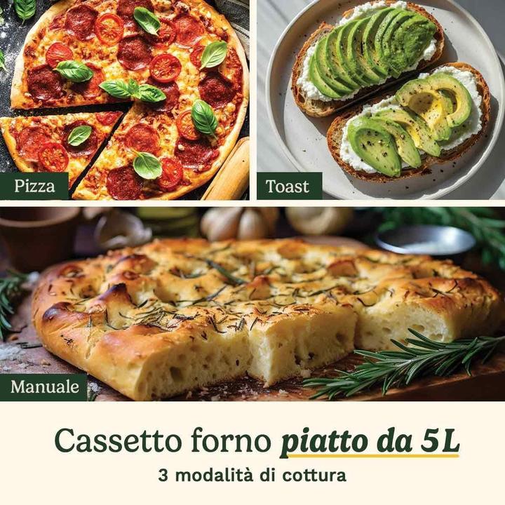 Immagine prodotto Cuisinart Friggitrice ad aria senza PFAS, tripla zona, vetro nero