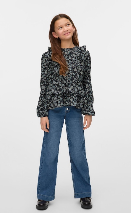 Immagine prodotto Vero Moda Vestibilità regolare Scollo rotondo Polsini elasticizzati Junior Top Top (140)