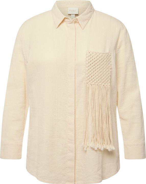 Produktbild Ulla Popken Shirtbluse, Struktur, Hemdkragen, Langarm (54)