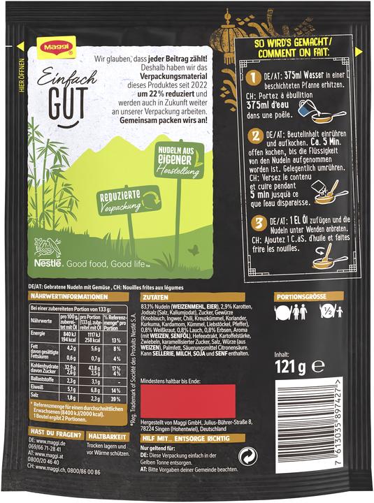 Produktbild Maggi MAGIC ASIA Gebratene Nudeln (130 g)