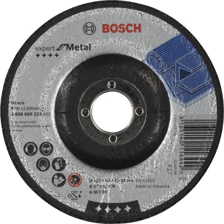 Actual product image Bosch Professional Zubehör PRO Metal grinding disc, 125 x 6 x 22.23 mm (P30)