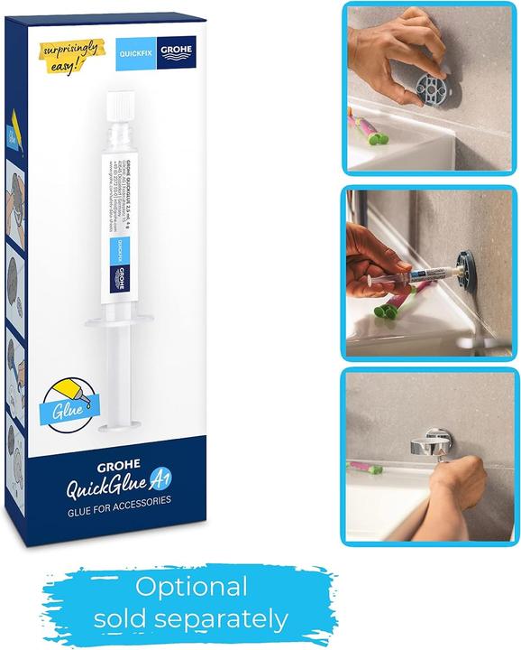Produktbild Grohe Start Cube QuickFix Seifenspender mit Halter, klebbar, supersteel