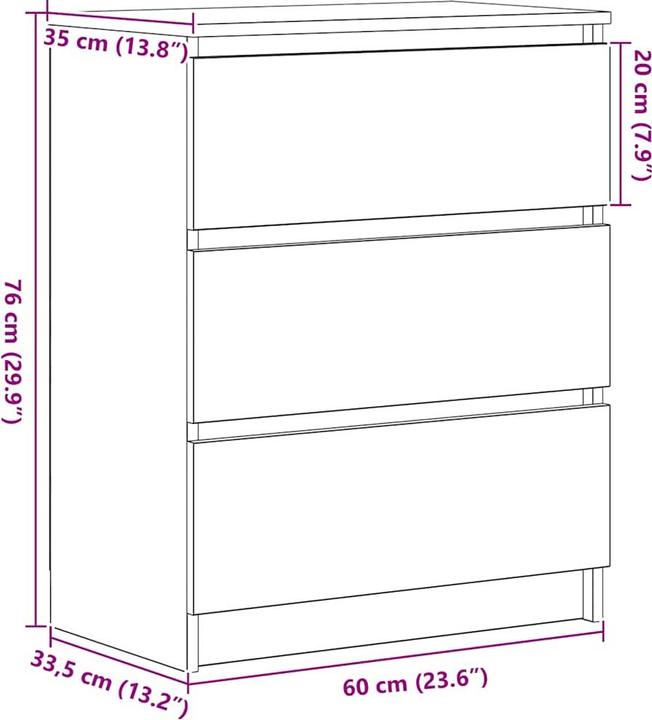 Image du produit vidaXL Sideboard (60 x 35 x 76 cm)