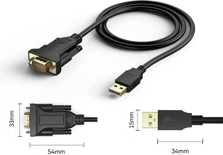 Image du produit Techly Câble de connexion TV, moniteur Câble de connexion USB/série, 1,5 m (1.50 m)
