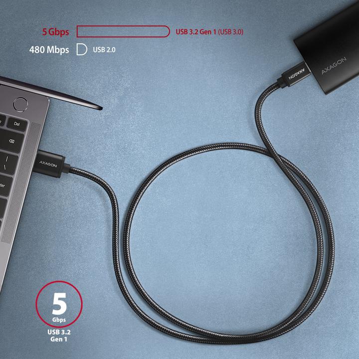 Immagine prodotto Axagon USB A — USB C (2 m, USB 3.2 Gen 1)
