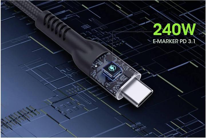 Produktbild Manhattan USB C – USB C (2 m, USB 4.0, 240 W)