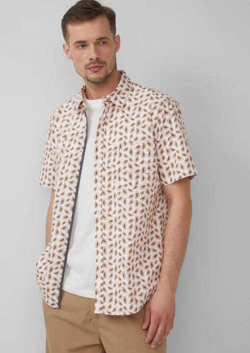 Immagine prodotto S.Oliver Hemd Regular Fit: Gemustertes Kurzarmhemd aus Baumwollstretch (XL)