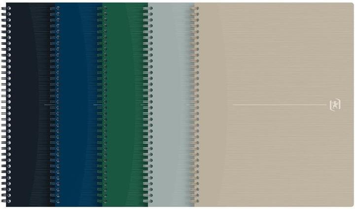 Actual product image Oxford Origins A4+ Card Twin-wire Notebook Ruled 140 Pages Green SCRIBZEE Compatible (A4, Lined, Soft cover)
