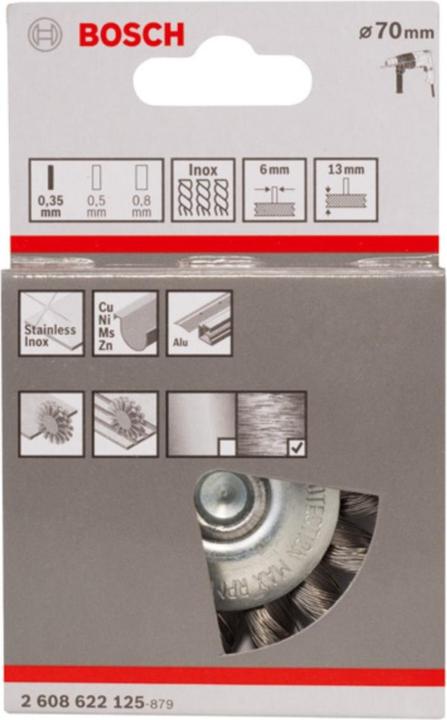 Produktbild Bosch Professional Zubehör PRO Stainless Steel heavy Scheibenbürste, gerader Schaft, 70 x 0,35 mm