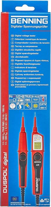 Image du produit Benning Testeur de tension bipolaire DU (CAT IV 600V, CAT III 1000V)