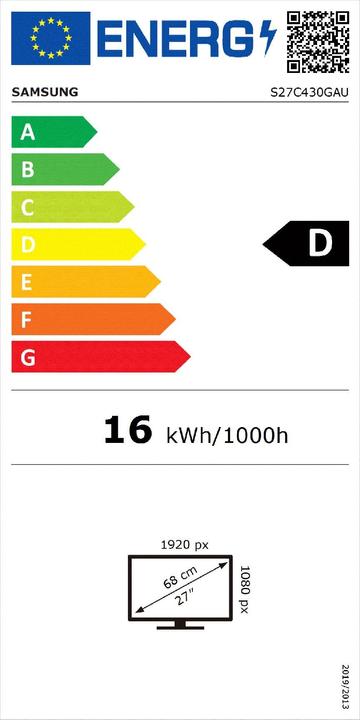 Energie-Label Samsung 27" FHD 1920x1080 100Hz IPS (1920 x 1080 Pixel, 27")
