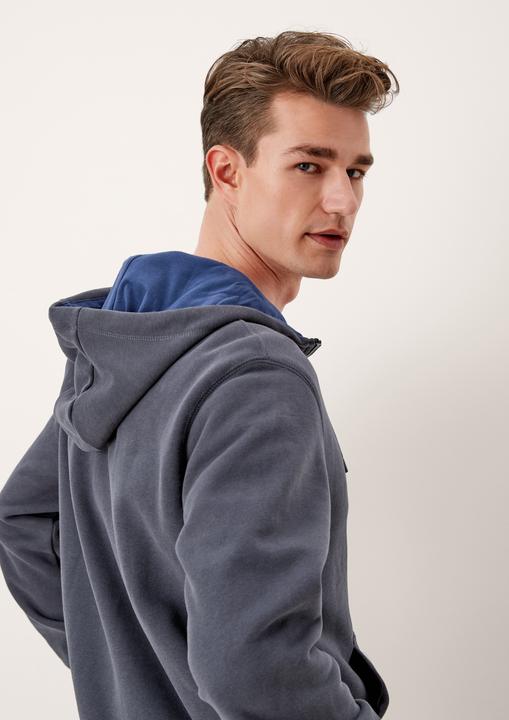Produktbild S.Oliver Herren Sweatjacke langarm mit Kapuze Tasche Reissverschluss | 1 Stück (L)