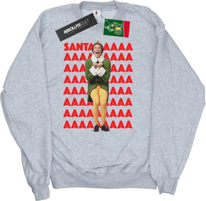 Actual product image Elf Boys Buddy Santa Scream Sweatshirt (116)