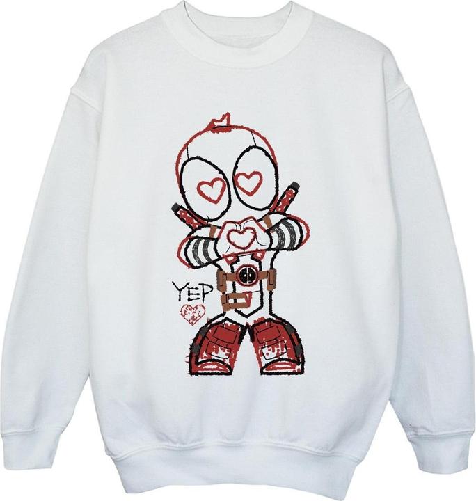 Produktbild Deadpool Love Beam Line Sweatshirt Mädchen (116)
