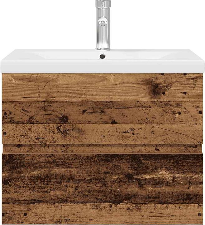 Produktbild vidaXL Waschbeckenunterschrank mit Einbaubecken und Wasserhahn Bad Waschtisch