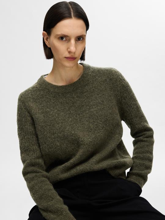 Actual product image Selected Knitted jumper with round neckline (XL)