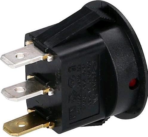 Produktbild interBär EinbauWippenschalter rund schwarzrot