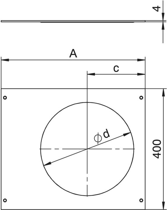 Immagine prodotto OBO Bettermann OBO Coperchio di montaggio OKA D 500 R9 per inserto dispositivo GESR9 (40 cm)