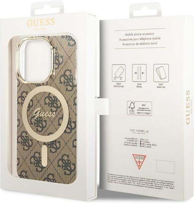 Produktbild Guess GUHMP14LH4STW iPhone 14 Pro 6.1" brown/brown hardcase 4G MagSafe (Apple iPhone 14 Pro)