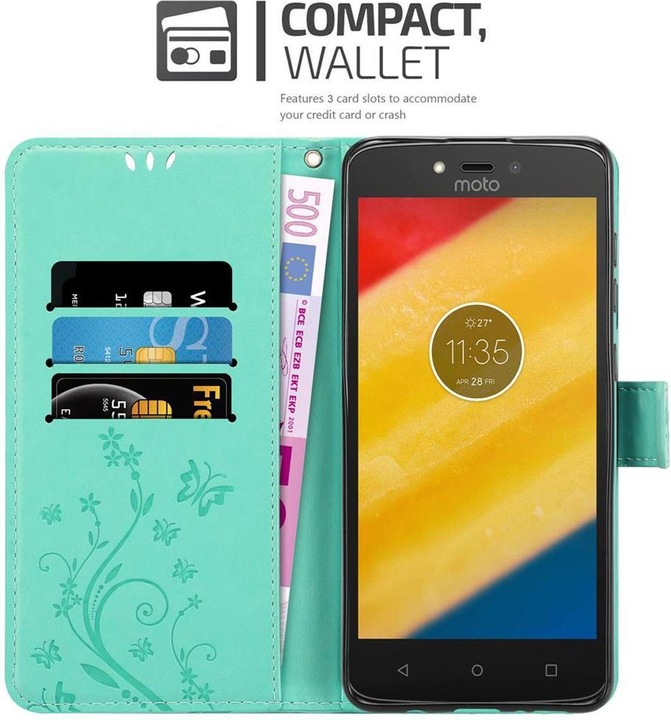 Produktbild Cadorabo Flower Book Cover (Motorola Moto C Plus)