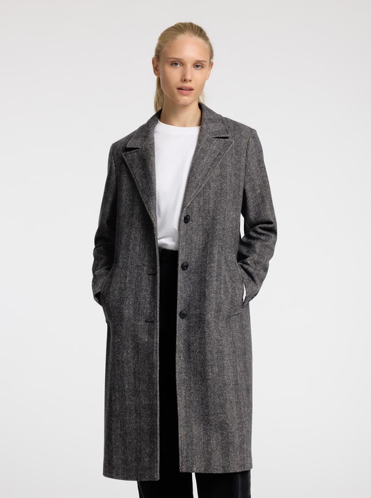 Actual product image Selected Femme Slfnew Alma Wool Coat Herringbone Noos (42)