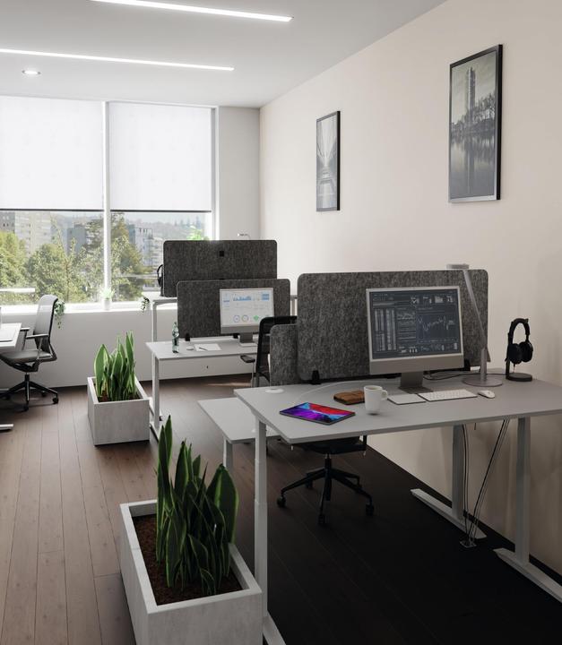 Produktbild Durable Tischtrennwand faltbar 1.20m PET-Filz/50cm Sichtschutzhöhe (120 x 50 cm)