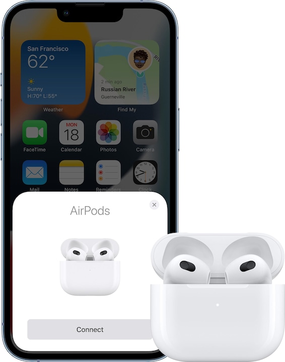 Image du produit Apple AirPods (3rd Gen.) MagSafe Case (pas de réduction du bruit, 6 h, Sans fil)