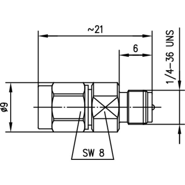 Thumbnail - Telegärtner Koax-Adapter SMA-Stecker, Elektronikkabel + Stecker