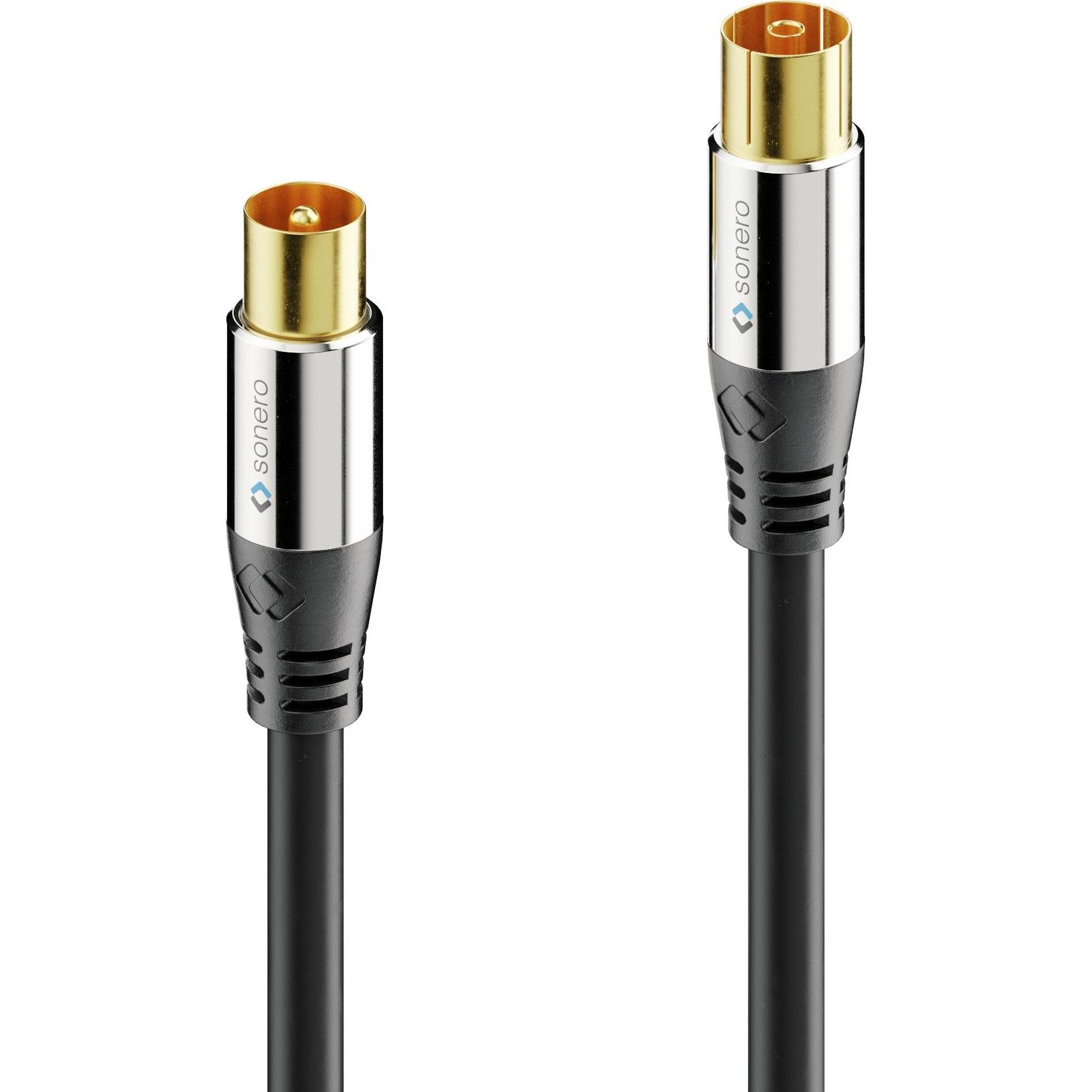 Purelink Antennen-Kabel 1,5m S-AC000-015 Premium,Koax-Stecker auf Koax-Kupplung (Antennenkabel), Antennenkabel