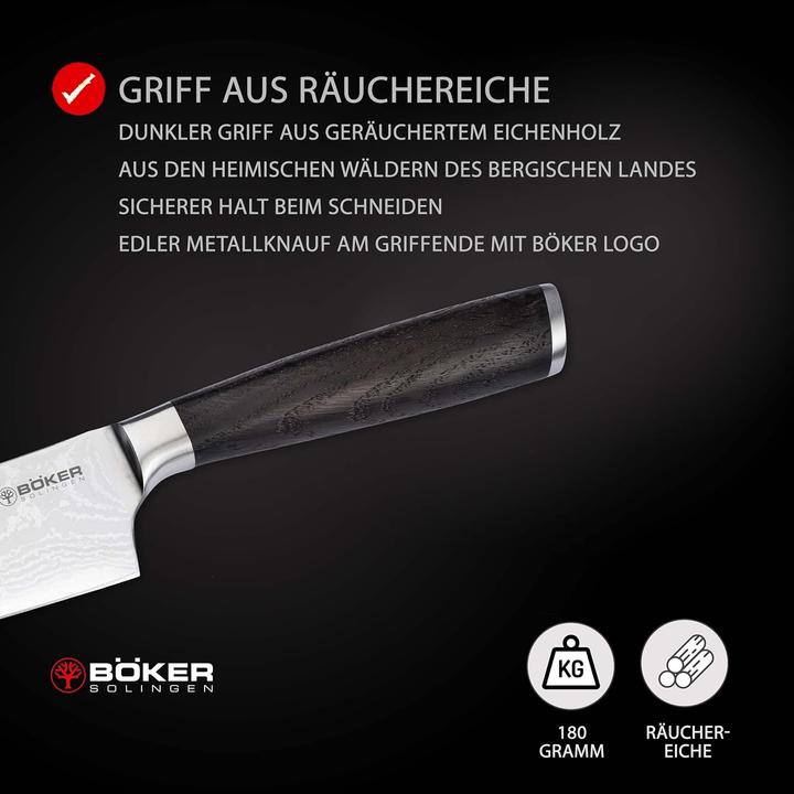 Produktbild Böker Meisterklinge Damast Santoku (16.50 cm)