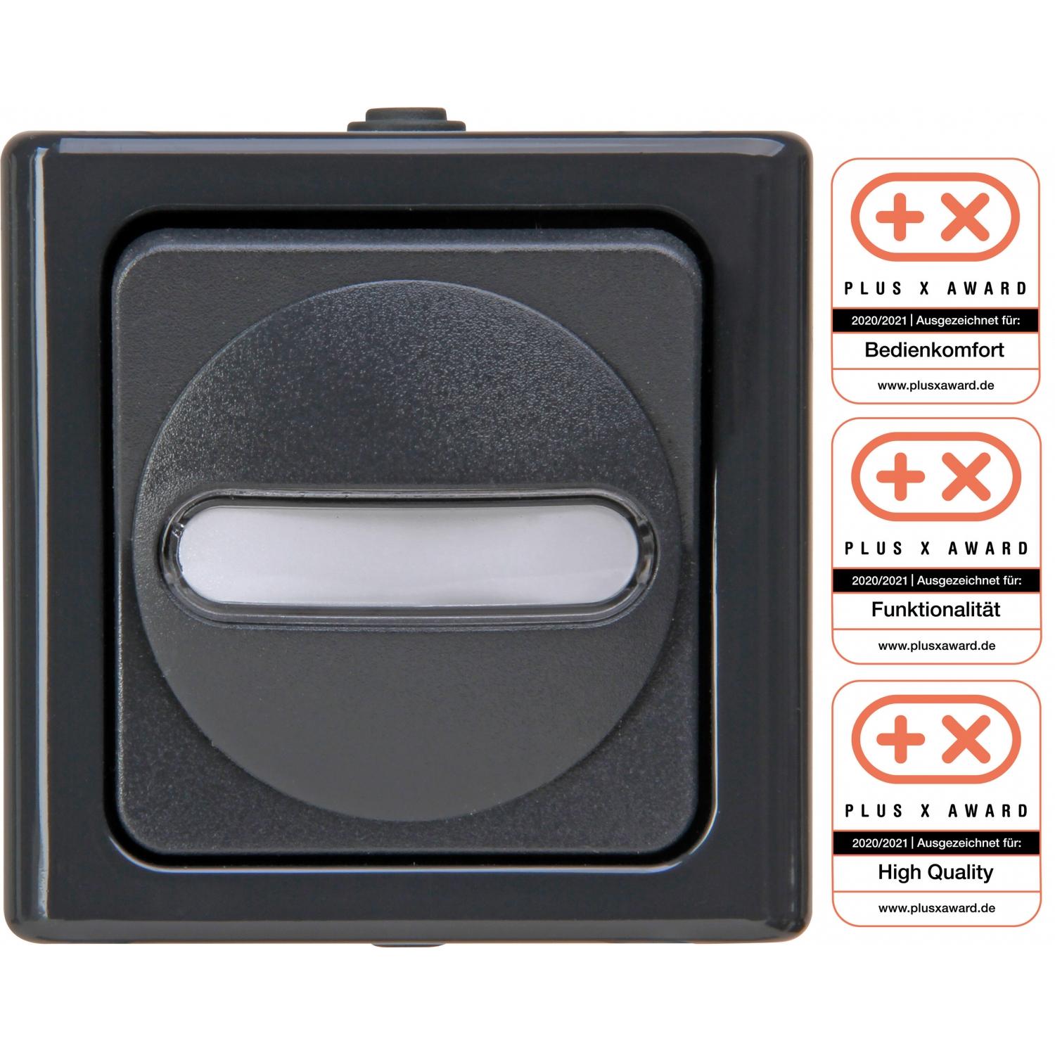 Thumbnail - Kopp APWG Blue Electric 5608.1500.3 Schliesser anthrazit, Taster + Schalter, Grau