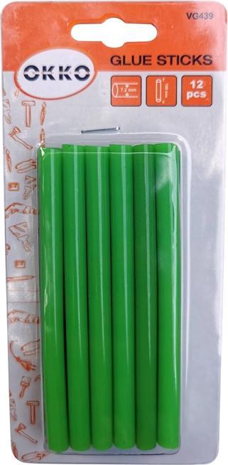 Okko GLUE STICKS 12PCS SET.7.2X100MM.GREEN